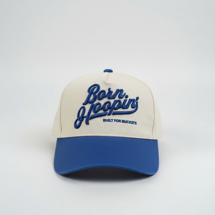 Born Hoopin' Everday Hat - Blue - Front