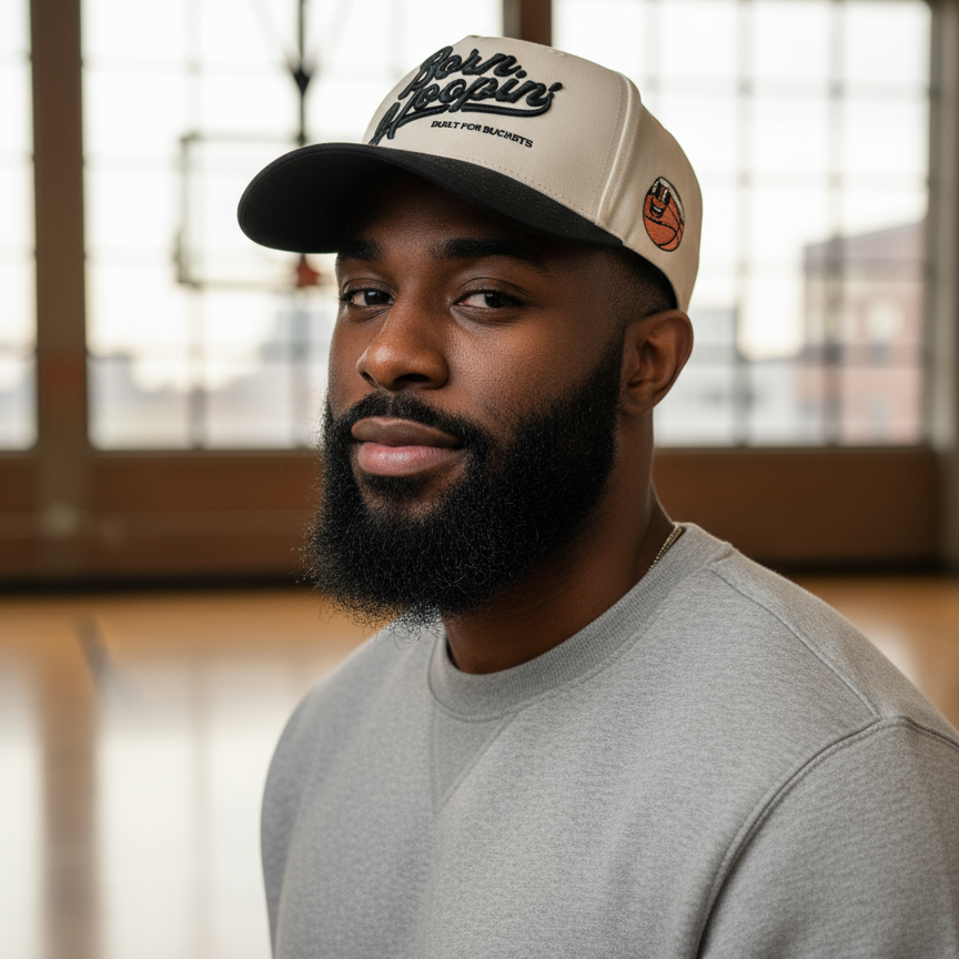 Everyday hat natural and black