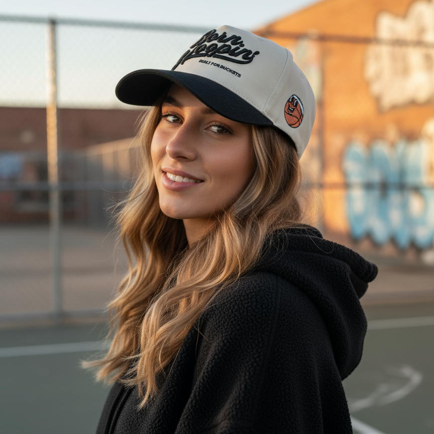 Everyday women's hat natural and black