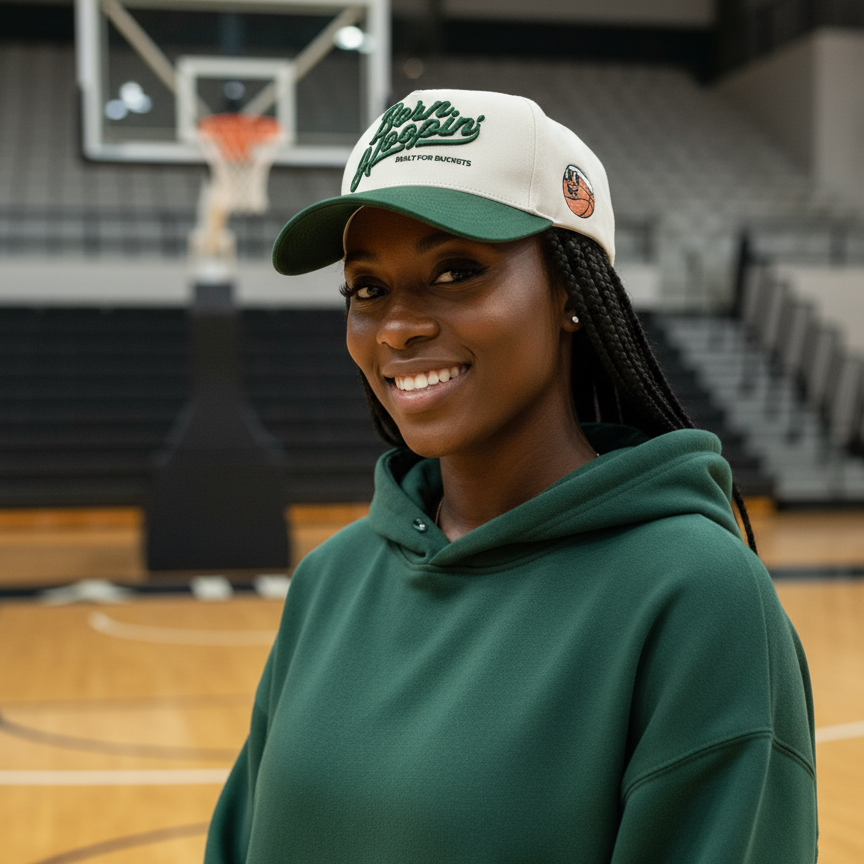 Born Hoopin' olive hat