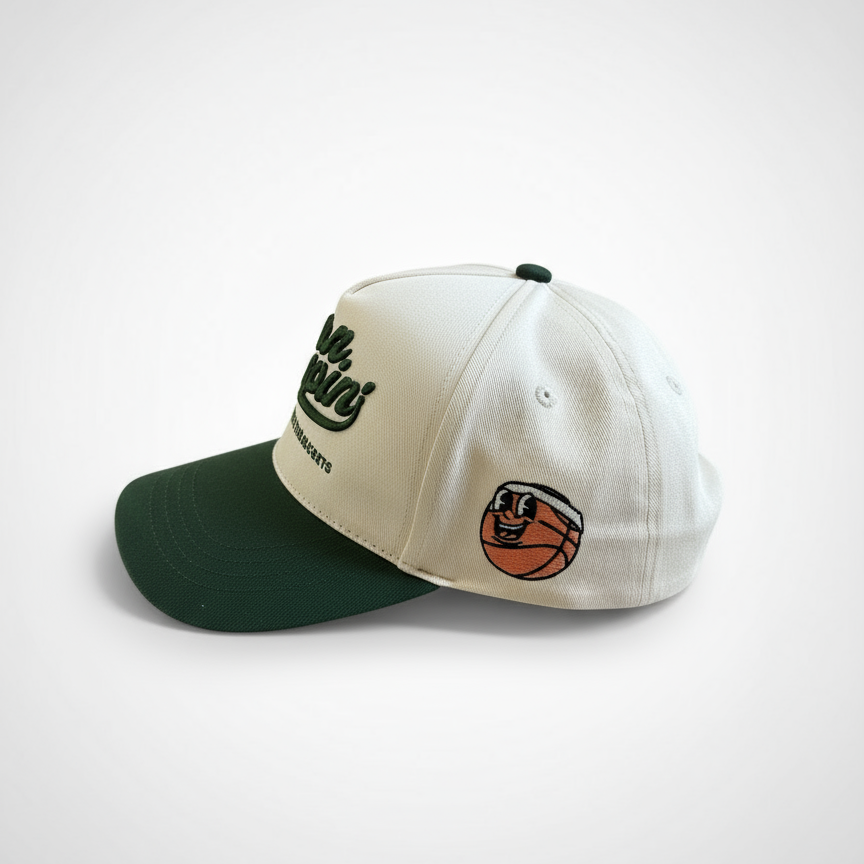 Born Hoopin' olive hat - side